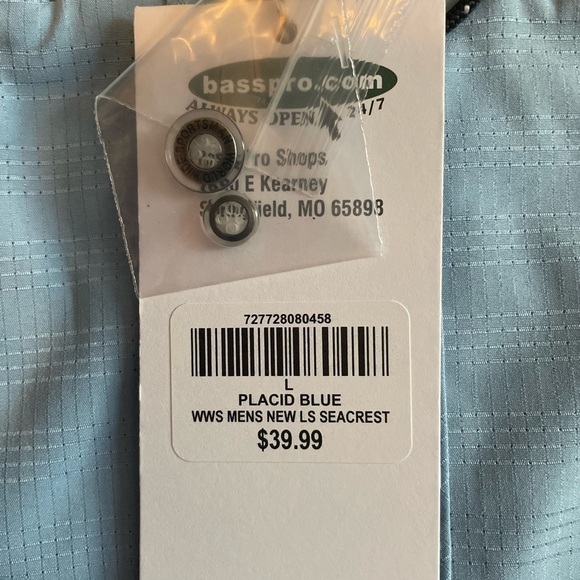 BASS Pro World Wide Sportsman Seacrest Long-Sleeve Button-Down Shirt for Men - Picture 8 of 10